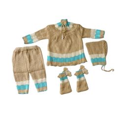Cute Collection Striped Woolen Baby Apparel Gift Set-61