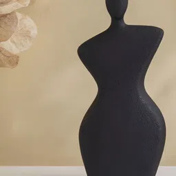 Home Centre Black Ceramic Figurine Showpiece-image-3