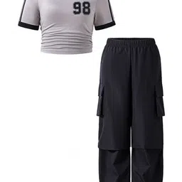 StyleCast x Revolte Girls Printed Short Sleeves T-shirt With Trousers-picture-0