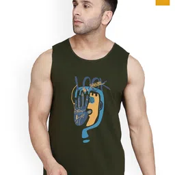 SLOWLORIS Men Pack Of 2 Printed Combed Cotton Gym Vests-picture-18
