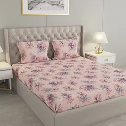 Raymond Home Hazel Purple & Pink Floral Printed Queen Bedsheet Set- 2.50 m x 2.25 m-image-12