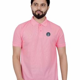 LA MILANO Men Polo Collar Applique Slim Fit T-shirt-image-37