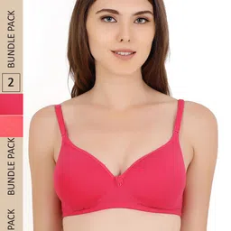 Floret Pack of 2 Heavily Padded Non Wired Push Up Bra-picture-48