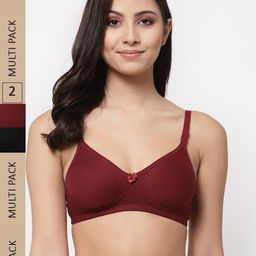 Docare Pack Of 2 Lightly Padded Seamless Super Support Cotton Tshirt Bra-picture-19