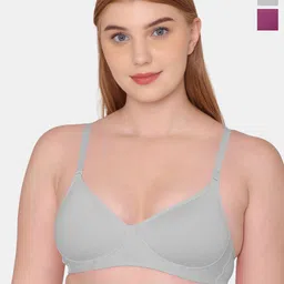 KOMLI Pack Of 2 Full Coverage Lightly Padded Cotton Everyday Bra With All Day Comfort-56