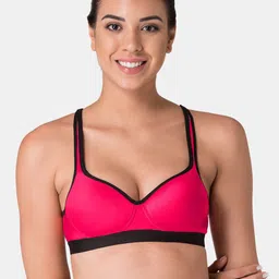 KOMLI Full Coverage Lightly Padded Cotton Workout Bra- All Day Comfort-picture-48