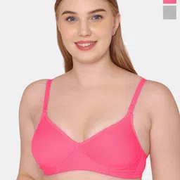 KOMLI Pack Of 2 Full Coverage Cotton Lightly Padded Bra All Day Comfort-41