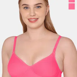 KOMLI Pack Of 3 Full Coverage Cotton Lightly Padded Bra All Day Comfort-picture-27