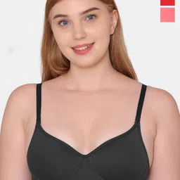 KOMLI Pack Of 3 Full Coverage Cotton Lightly Padded Bra All Day Comfort-image-36