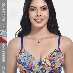 StyFun Pack Of 2 Full Coverage Lightly Padded Everyday Bra With All Day Comfort-12