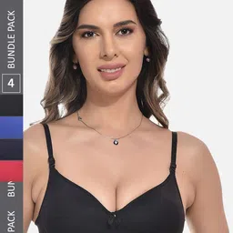 StyFun Pack of 4 Bra Full Coverage Lightly Padded-1