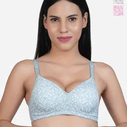 SHYAM SONS FLAIR Women Pack OF 3 Floral Printed Full Coverage Lightly Padded T-shirt Bra-picture-18