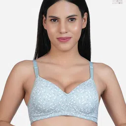 SHYAM SONS FLAIR Pack Of 2 Floral Full Coverage Lightly Padded T-shirt Bra-image-87