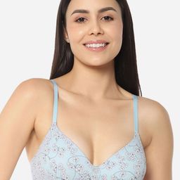 Amante Printed Lightly Padded All Day Comfort Non-Wired Seamless T-Shirt Cotton Bra-35