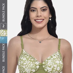 StyFun Pack Of 2 Floral Printed Full Coverage Lightly Padded Bra-15