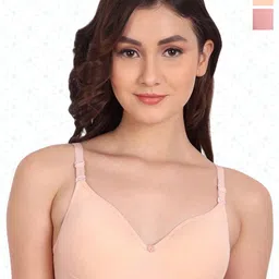 Designer Bugs Women Lightly Padded Medium Coverage Bra (Pack Of 2)-image-99