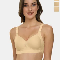 Tweens Pack Of 3 Medium Coverage Lightly Padded Cotton Minimizer Bra With All Day Comfort-0