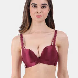 Amour Secret Women Heavily Padded Seamless Plunge Bra-13