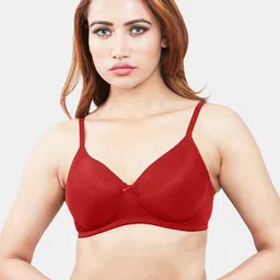 Sonari Women Red Solid Lightly Padded T-Shirt Bra-picture-10