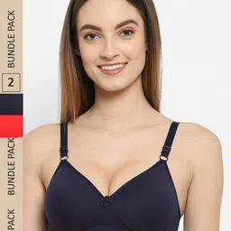 Floret Pack Of 2 Lightly Padded High Support All Day Comfort Seamless Bra-picture-58