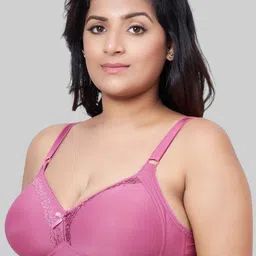 PLUMBURY Plus Size Full Coverage All Day Comfort Cotton Minimiser Bra image 2