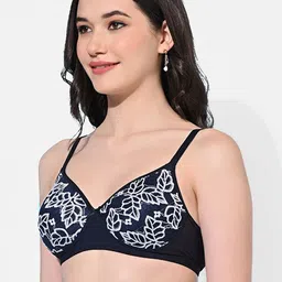 FIMS Pack Of 2 Floral Printed Bra Full Coverage Lightly Padded image 5