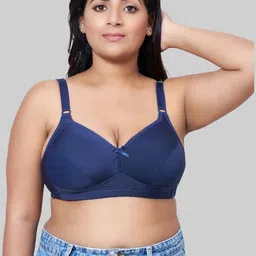 PLUMBURY Plus Size Full Coverage All Day Comfort Cotton Minimiser Bra image 5