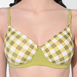 FIMS Pack Of 2 Checked Full Coverage Lightly Padded Bra image 5