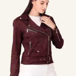 Leather Retail Women Suede Biker Jacket-picture-43