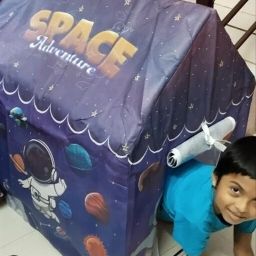 Kids Tent House – Galaxy & Astronaut Print-image-82