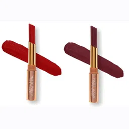 ME-ON Set of 2 Matte Vogue None-Transfer Lipsticks - Shade 02 & 11 image 1