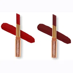 ME-ON Set of 2 Matte Vogue None-Transfer Lipsticks - Shade 02 & 13-30