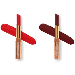 ME-ON Set of 2 Matte Vogue None-Transfer Lipsticks - Shade 05 & 12 image 1