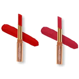 ME-ON Set of 2 Matte Vogue None-Transfer Lipsticks - Shade 09 & 01-50