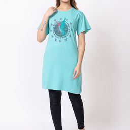 LEZA Women Short Sleeves Printed Night suit-image-80