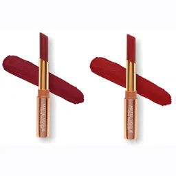 ME-ON Set of 2 Matte Vogue None-Transfer Lipsticks - Shade 10 & 14-18
