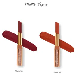 ME-ON Set of 2 Matte Vogue None-Transfer Lipsticks - Shade 10 & 15 image 3