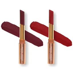 ME-ON Set of 2 Matte Vogue None-Transfer Lipsticks - Shade 11 & 14 image 2
