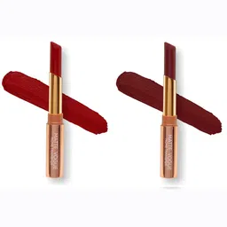 ME-ON Set of 2 Matte Vogue None-Transfer Lipsticks - Shade 12 & 03-41