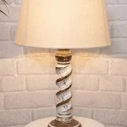 Homesake Cream-Coloured Signature Rustic Rope Traditional Table Lamp-picture-29
