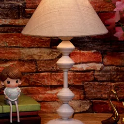 foziq White Textured Table Lamp-14