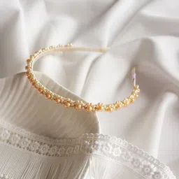 Choko Girls Beige Embellished Hairband-picture-3
