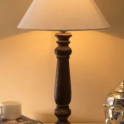 Homesake Black Solid Handcrafted Table Bedside Standard Table Lamp-10