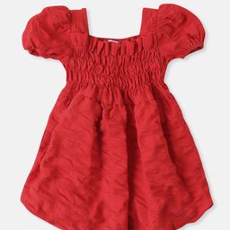 Nauti Nati Puff Sleeve Crepe Balloon Dress-picture-19