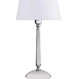 Homesake White Solid Handcrafted Bedside Standard Table Lamp with Shade image 5