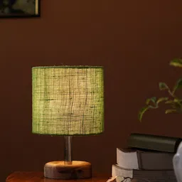 Pinecraft INTERNATIONAL Edra Brown & Green Table Lamp with Shade image 5