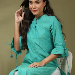 Anouk Women Solid Dobby Kurta-image-44