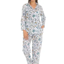 SONA Floral Printed Pure Cotton Night Suit-picture-12