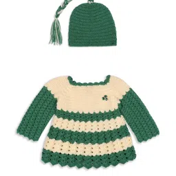 deva creation Green Wool Jumper Dress-30