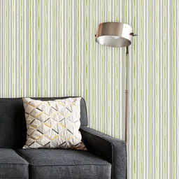 ArtzFolio Printed UV-Resistant Anti-Bacterial Hand Drawn Wavy Uneven Vertical Stripes Peel & Stick Wallpaper-image-75